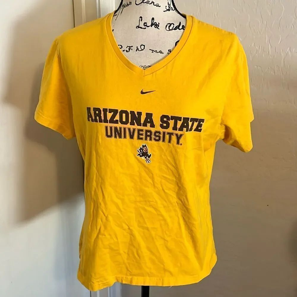 Y2K Nike ASU Arizona State University Sun Devils Yellow Graphic Shirt